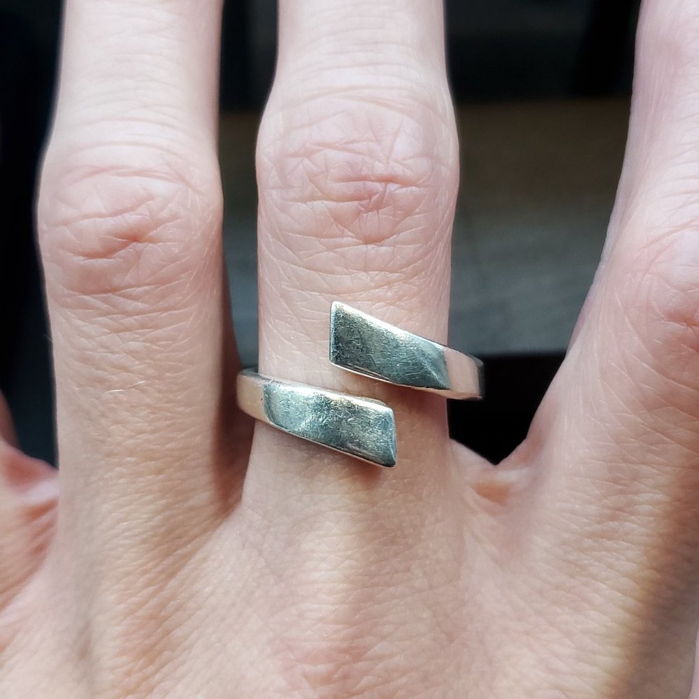Size 10 925 Sterling Silver Open Style Ring